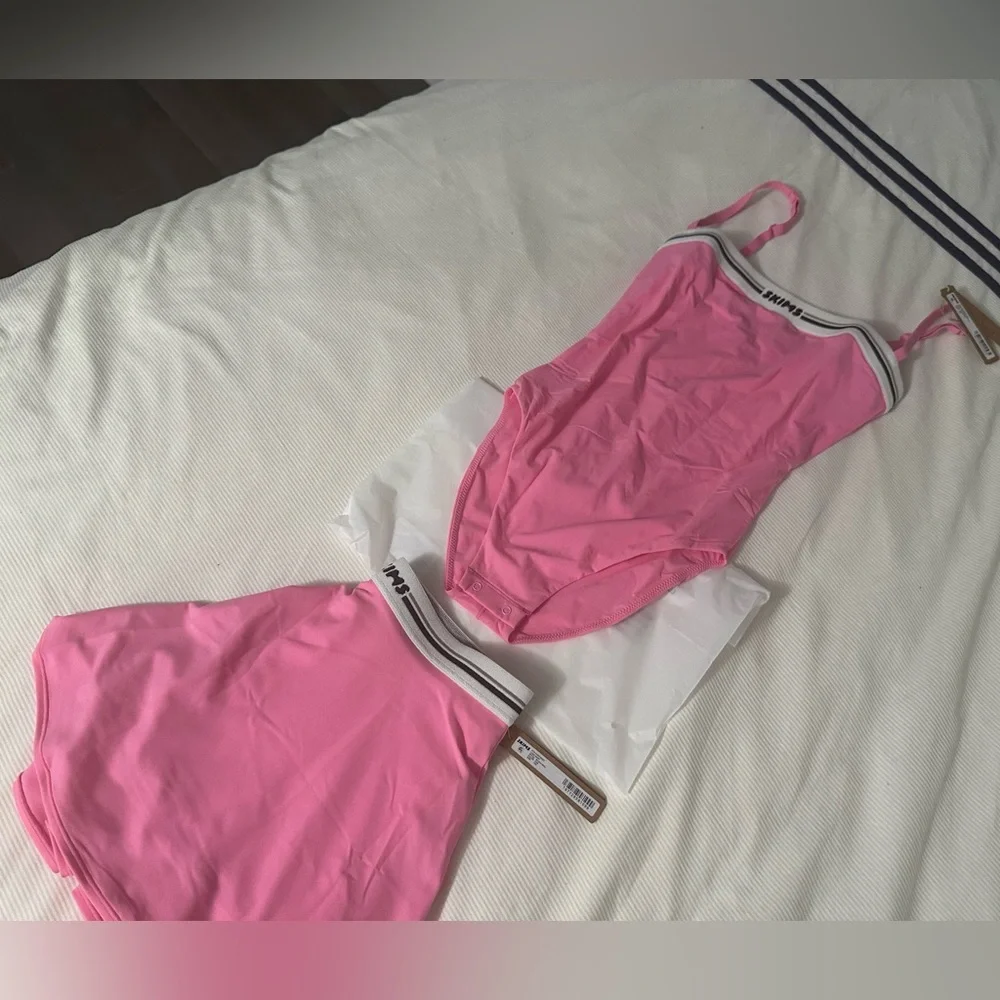 Skims xs pink body suite camisole activewear limited skims sold out women’s new - Picture 10 of 12